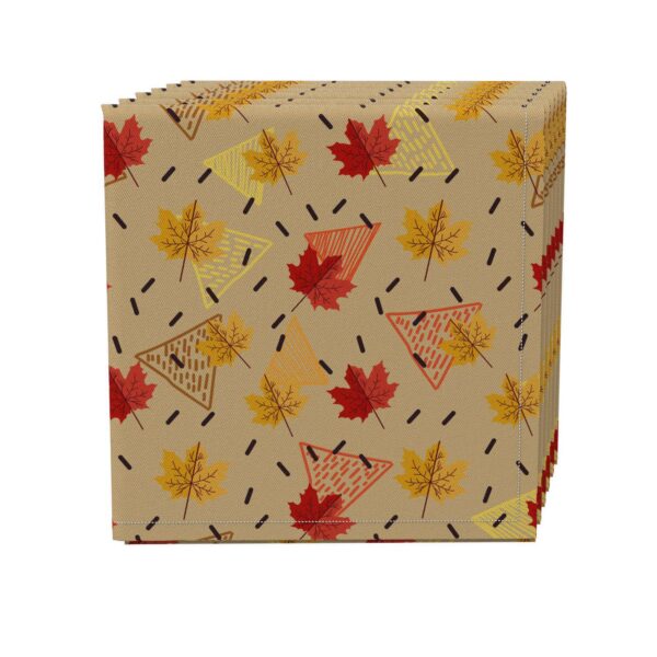 Napkin Set of 4, 100% Cotton, 20x20 , Patterns with Leaves