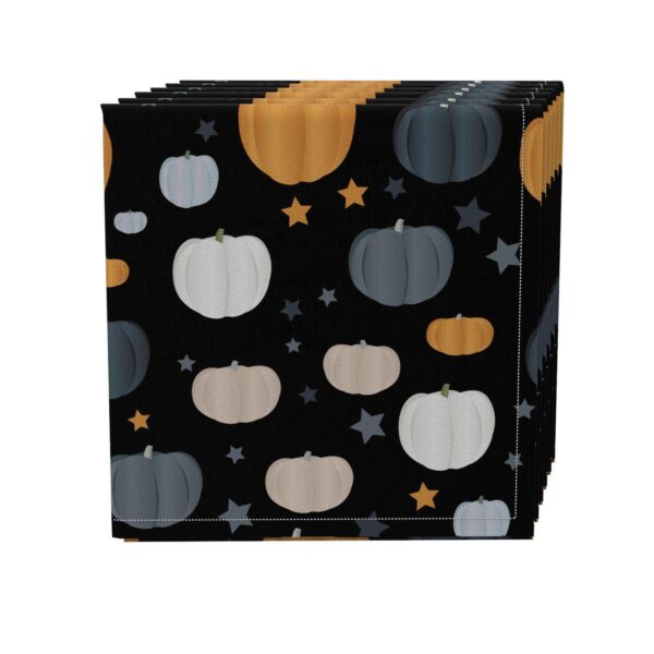 Napkin Set of 4, 100% Cotton, 20x20 , Halloween Pumpkin and Stars