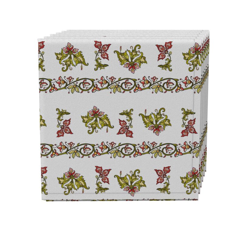 Napkin Set of 4, 100% Cotton, 20x20 , Floral 1