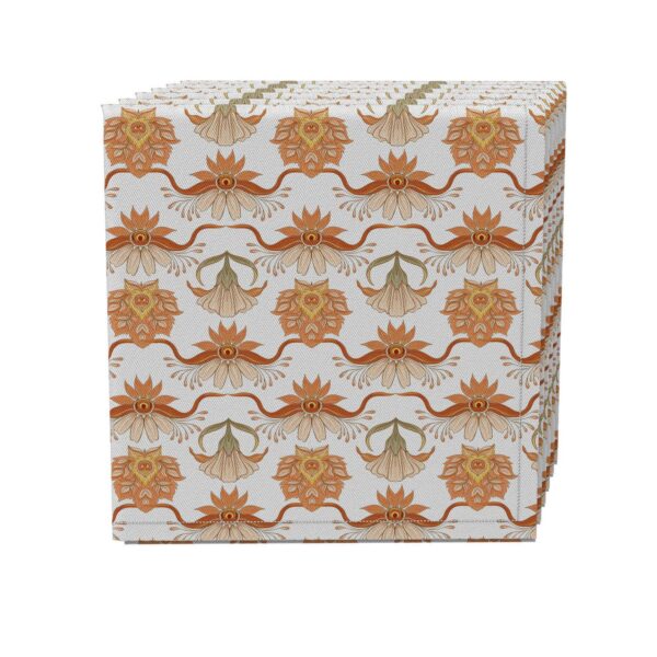 Napkin Set of 4, 100% Cotton, 20x20 , Floral 130