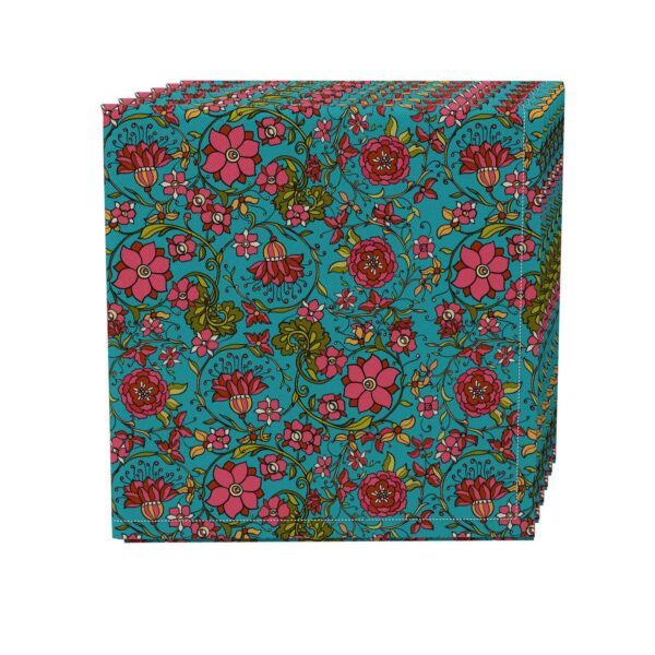 Napkin Set of 4, 100% Cotton, 20x20 , Floral 40