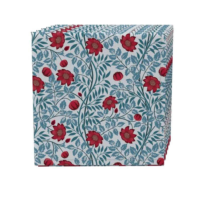 Napkin Set of 4, 100% Cotton, 20x20 , Floral 69