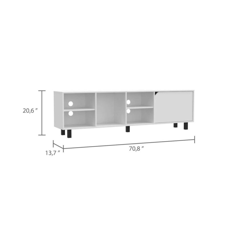 Native TV Stand for TVs up 70 , Four Open Shelves, Five Legs - Image 3