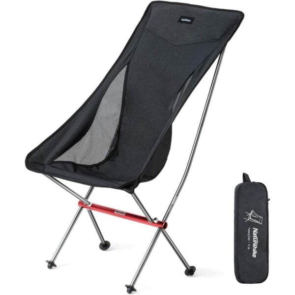 Naturehike Folding Camping Chair High Back Portable Compact Chair Large Heavy Duty 330lbs For Adults