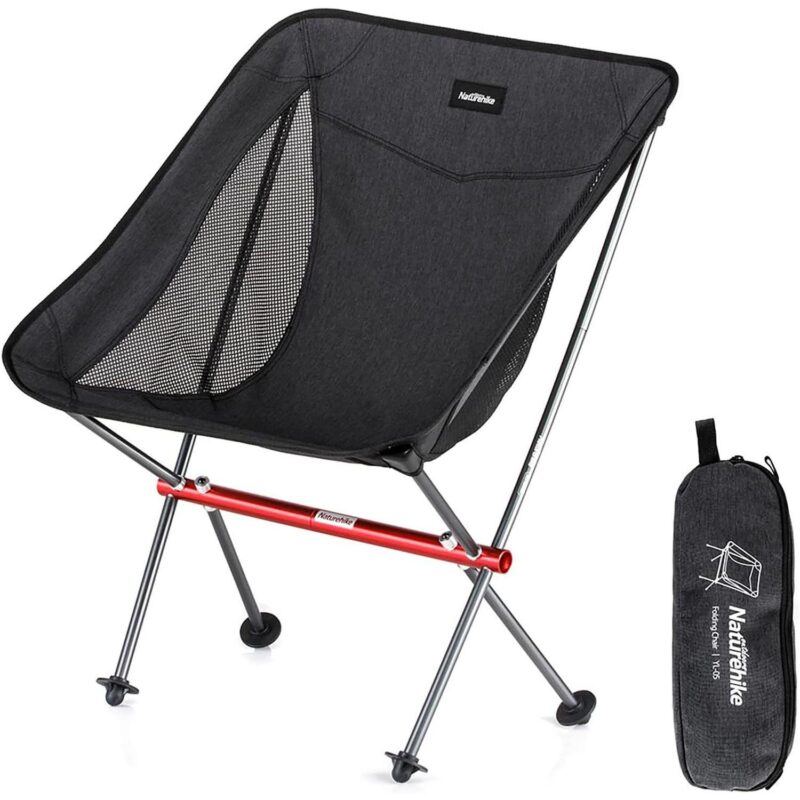 Naturehike YL05 Camping Chair, All Aluminum Frame Ultralight Camp Chair With Storage Bag For Picnic - Image 6
