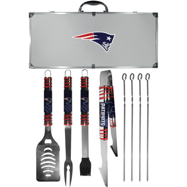 New England Patriots Tailgater 8-Piece BBQ Grill Set