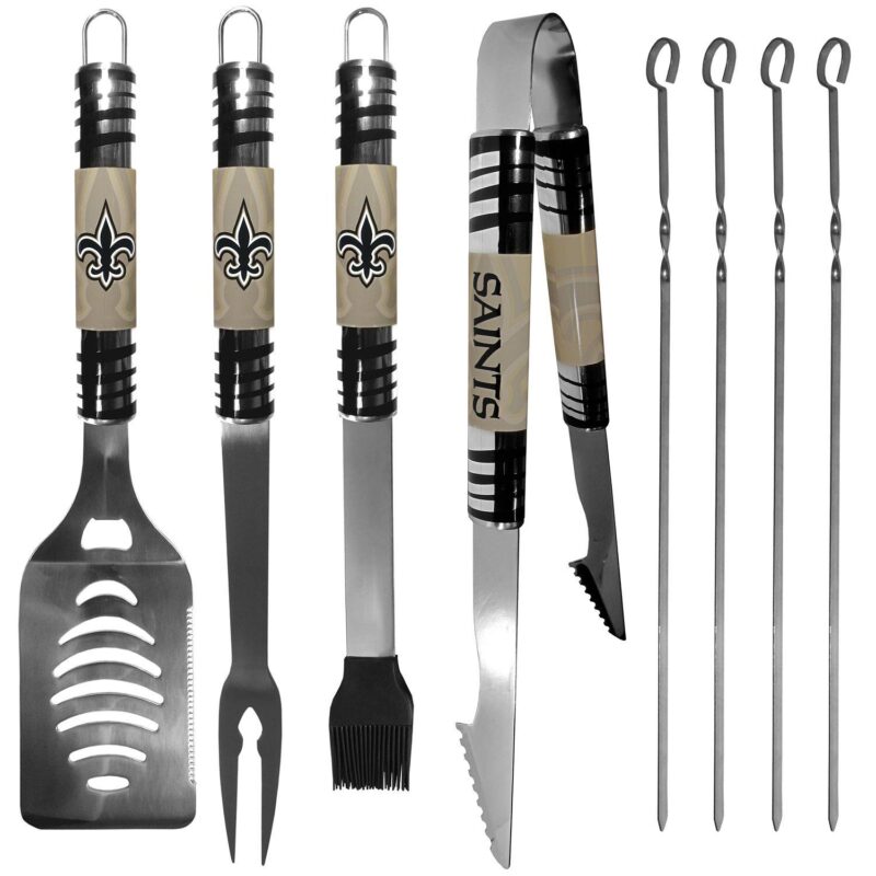 New Orleans Saints Tailgater 8-Piece BBQ Grill Set - Image 2
