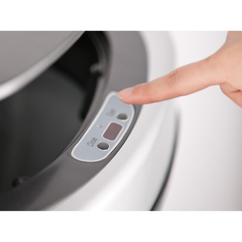 Nine Stars 11.1 Gal / 42L Motion Sensor Oval Trash Can, Fingerprint-Resistant Stainless Steel - Image 3