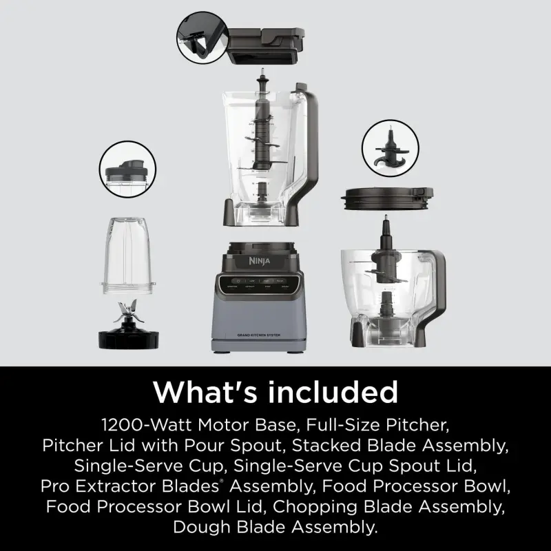 NinjaA Grand Kitchen System 1200, Blender, 4 Preset Auto-iQA Programs, KS500 - Image 8