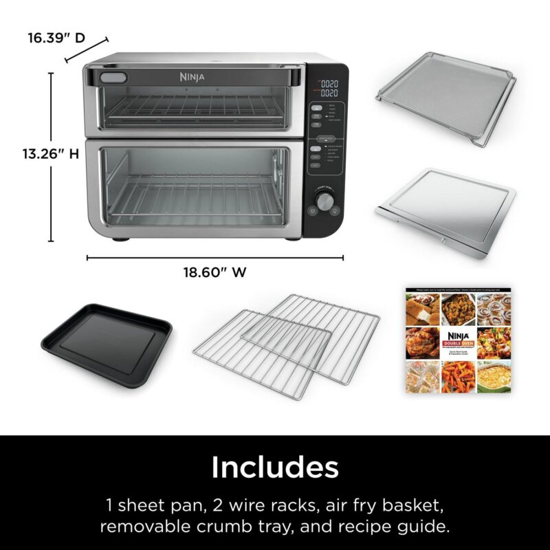Ninja 10-in-1 Double Oven with FlexDoor, Rapid Top Oven, Convection and Air Fry Bottom Oven, Stainless Steel, DCT400 - Image 11