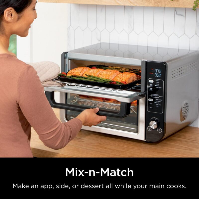 Ninja 10-in-1 Double Oven with FlexDoor, Rapid Top Oven, Convection and Air Fry Bottom Oven, Stainless Steel, DCT400 - Image 9