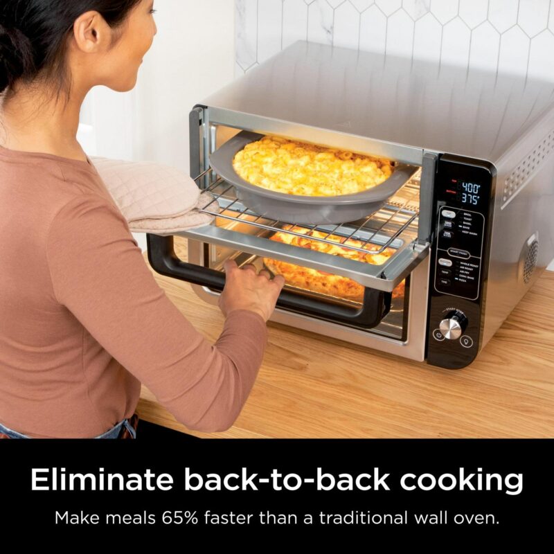 Ninja 10-in-1 Double Oven with FlexDoor, Rapid Top Oven, Convection and Air Fry Bottom Oven, Stainless Steel, DCT400 - Image 5
