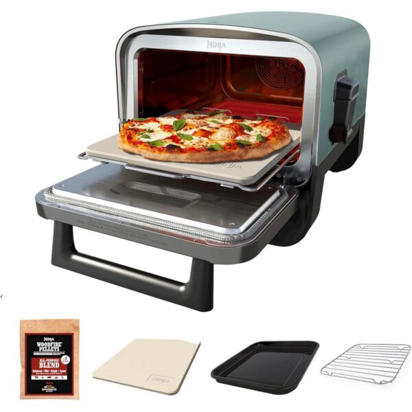 Ninja 8-in-1 Electric Programmable Woodfire Pizza Oven with Timer, Pine