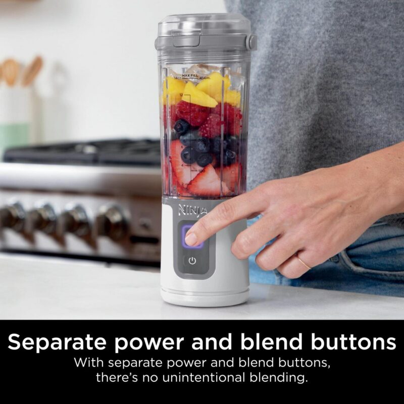 Ninja Blast 16 oz. Personal Portable Blender with Leak Proof Lid and Easy Sip Spout, Perfect for Smoothies, White, BC100WH - Image 9