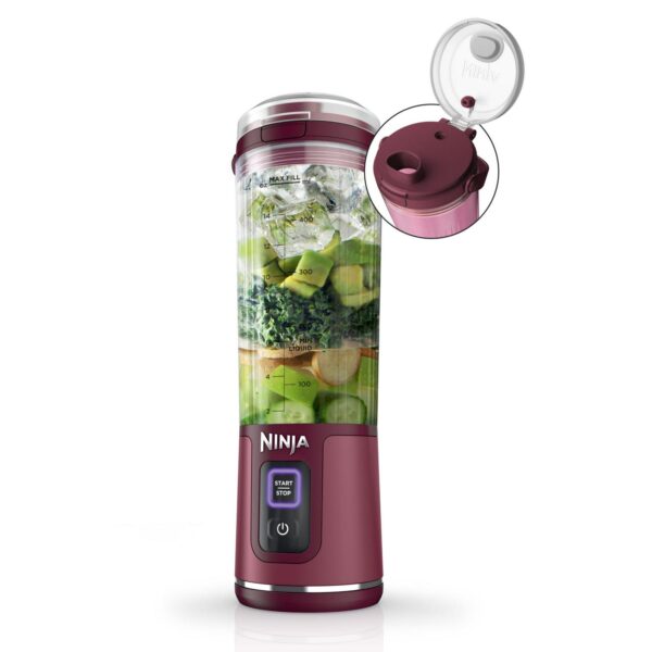 Ninja Blast Portable Blender, Cordless, 18oz. Vessel, Personal Blender for Shakes and Smoothies, BPA Free, Leakproof Lid and Sip Spout, USB-C Rechargeable, Dishwasher Safe Parts, Metallic Purple,