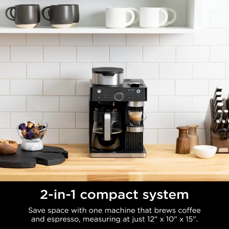 Ninja CFN601 Espresso and Coffee Barista System, Single-Serve Coffee and Nespresso Capsule Compatible - Image 4