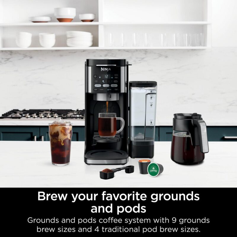 Ninja DualBrew Hot and Iced Coffee Maker, Single-Serve, compatible with K-Cups and 12-Cup Drip Coffee Maker, CFP101 - Image 2