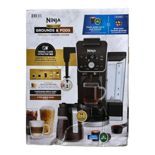 Ninja Dual Brew Grounds and Pods Specialty Coffee System w/ Frother - CFP451A