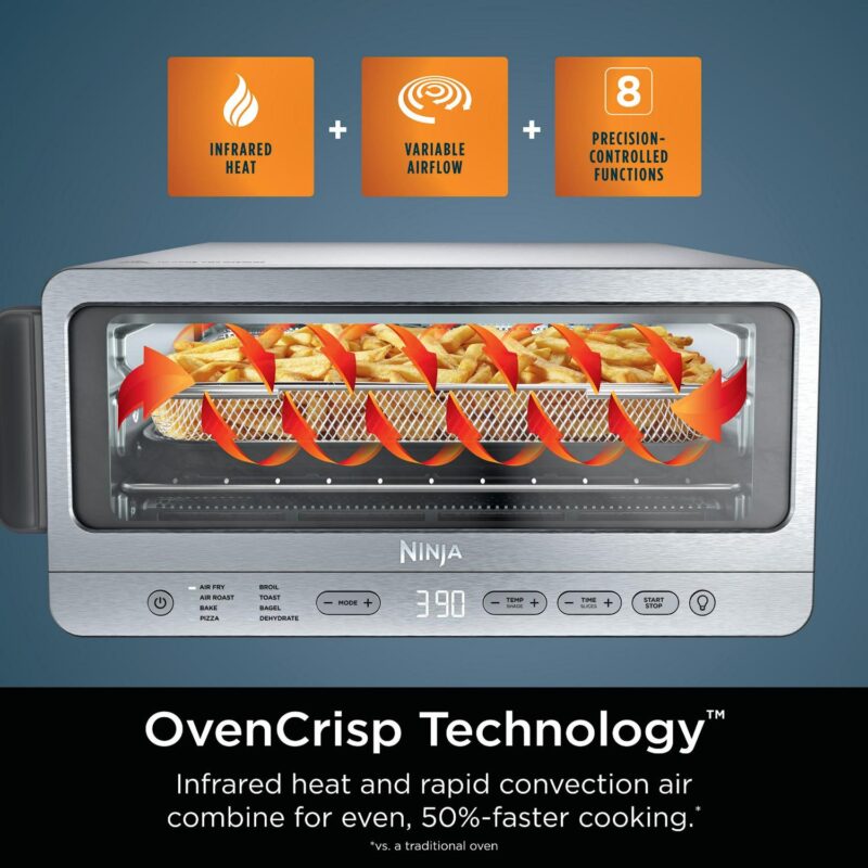 Ninja Flip Toaster Oven and Air Fryer, 8-in-1 Functionality, Flip Up and Away Capability for Storage Space, SP151 - Image 4