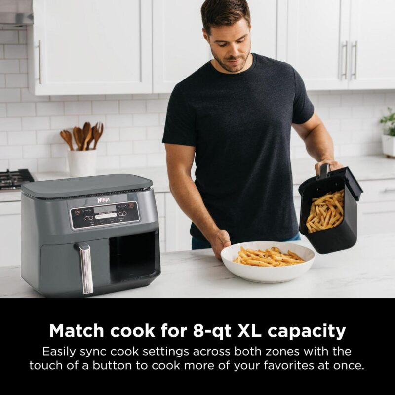 Ninja Foodi 4 in 1, 8 Qt. 2 Basket Air Fryer with DualZone Technology, Air Fry, Roast and More - Image 5