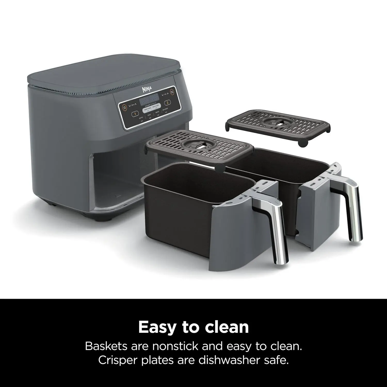 Ninja Foodi 4 in 1, 8 Qt. 2 Basket Air Fryer with DualZone Technology, Air Fry, Roast and More 3 Ninja Foodi 4 in 1, 8 Qt. 2 Basket Air Fryer with DualZone Technology, Air Fry, Roast and More - Image 3