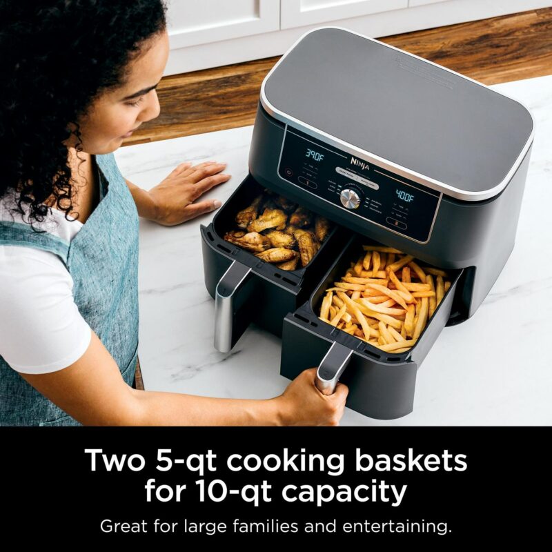 Ninja Foodi 6-in-1 10-qt. XL 2-Basket Air Fryer with DualZone Technology, DZ401 - Image 2