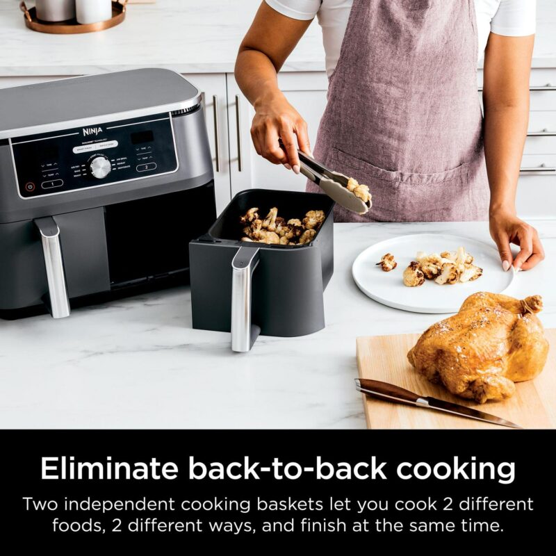 Ninja Foodi 6-in-1 10-qt. XL 2-Basket Air Fryer with DualZone Technology, DZ401 - Image 3