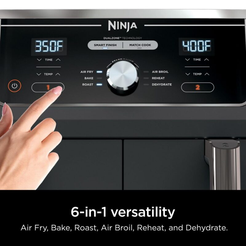 Ninja Foodi 6-in-1 10-qt. XL 2-Basket Air Fryer with DualZone Technology, DZ401 - Image 4