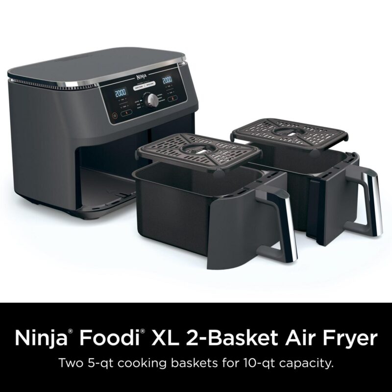 Ninja Foodi 6-in-1 10-qt. XL 2-Basket Air Fryer with DualZone Technology, DZ401 - Image 6