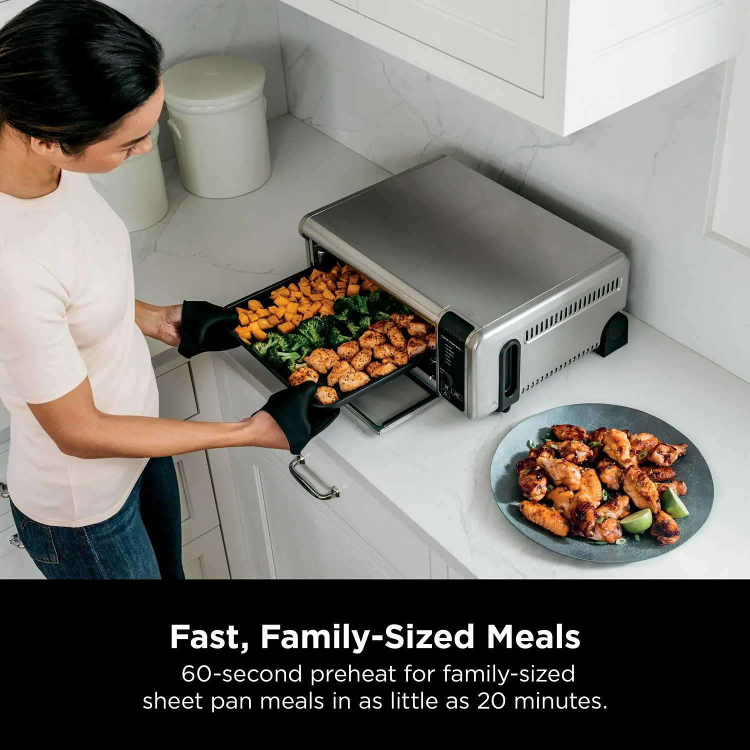 Ninja Foodi 6-in-1 Digital Air Fry, Large Toaster Oven, Flip-Away, SP080 4 Ninja Foodi 6-in-1 Digital Air Fry, Large Toaster Oven, Flip-Away, SP080 - Image 4