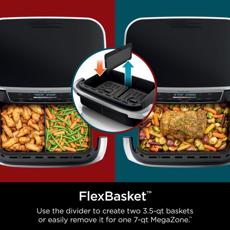 Ninja Foodi DualZone FlexBasket Air Fryer with 7-qt MegaZone - Image 2