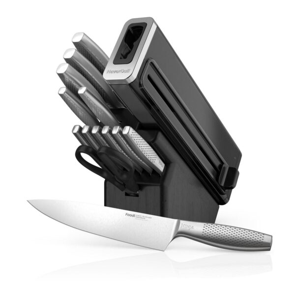 Ninja Foodi NeverDull Premium 14-Piece Stainless Knife System with Built-in Sharpener, K62014