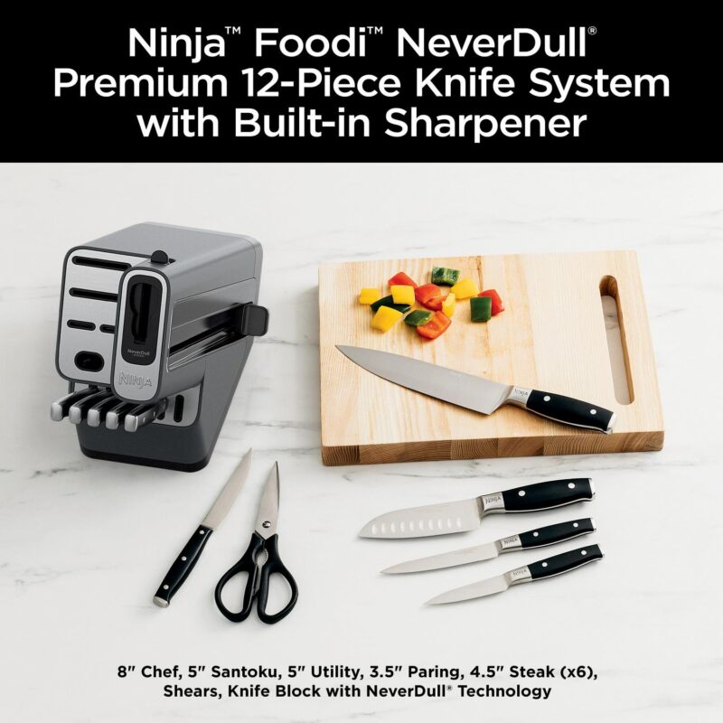 Ninja Foodi NeverDull Premium 12-Piece Knife System with Built-in Sharpener, K32012 - Image 8