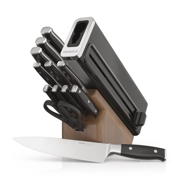 Ninja Foodi NeverDull Premium 13-pc. Wood Series Knife System with Built-in Sharpener