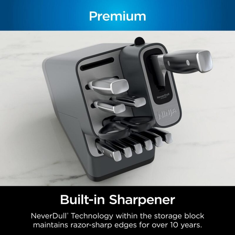 Ninja Foodi NeverDull Premium 12-Piece Knife System with Built-in Sharpener, K32012 - Image 2