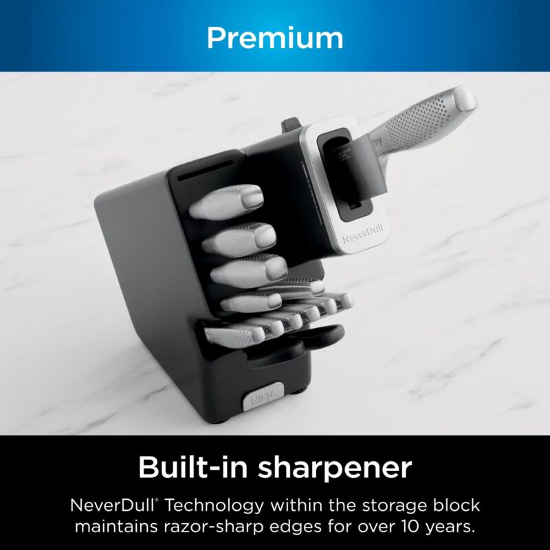 Ninja Foodi NeverDull Premium 14-Piece Stainless Knife System with Built-in Sharpener, K62014 - Image 5