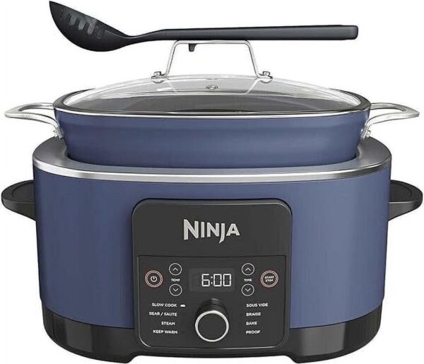 Ninja Foodi PossibleCooker PRO 8.5 Quart Multi-Cooker, 8-in 1, Slow Cooker, Dutch Oven, Steamer, Glass Lid, Nonstick, Oven Safe to 500A F, Blue