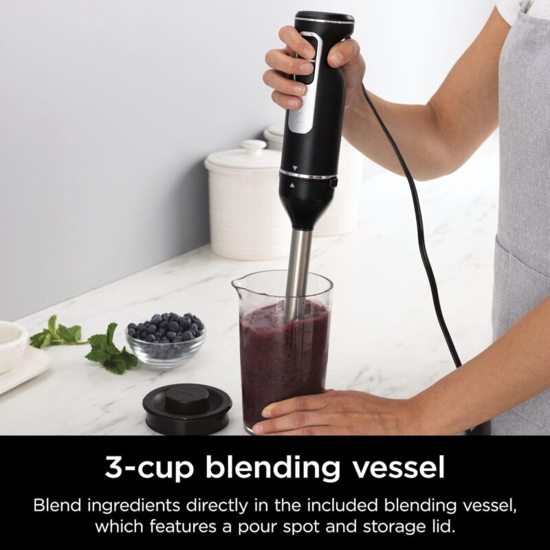 Ninja Foodi Power Mixer System Hand Blender and Hand Mixer Combo with 3 Cup Blending Vessel (CI101) - Image 5