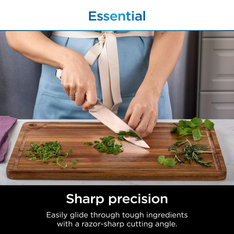 Ninja NeverDull Essential 10-Piece Knife Set with Built-in Sharpener, K12010WH - Image 4