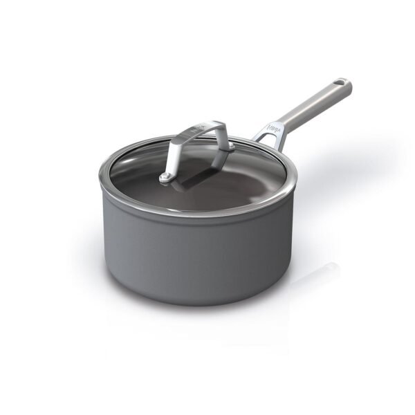 Ninja NeverStick Premium Hard-Anodized 3.5-Quart Saucepan with Glass Lid