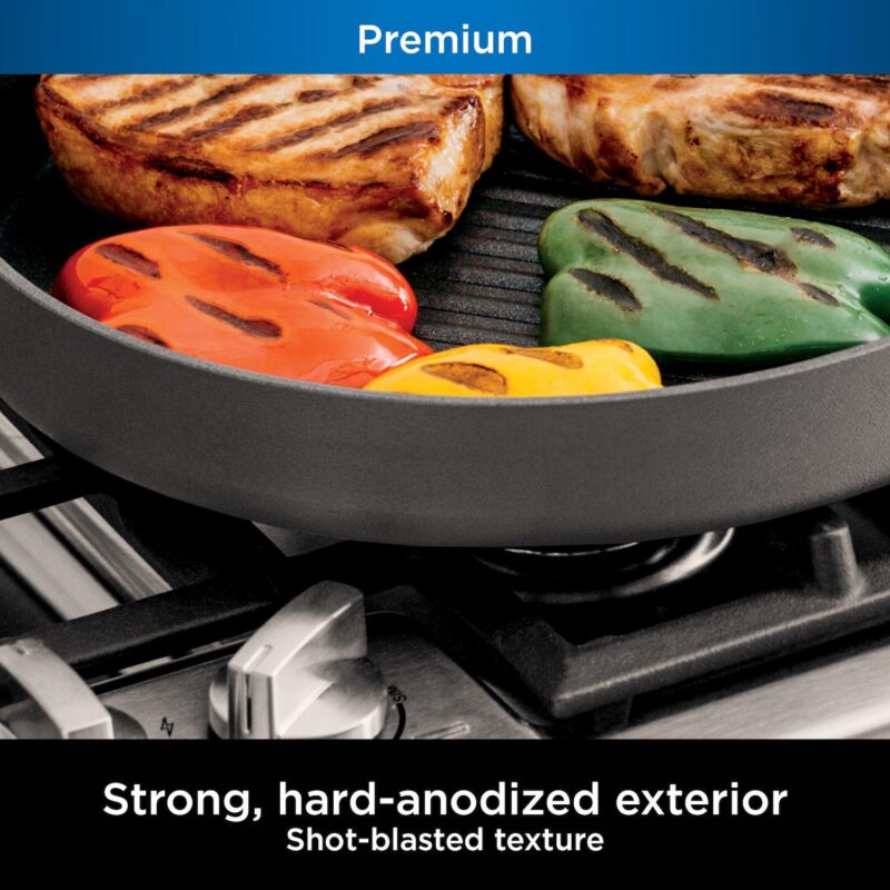 Ninja NeverStick Premium Hard-Anodized 12-Inch Round Grill Pan - Image 5