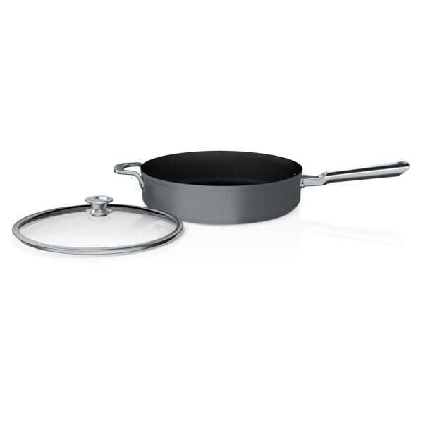 Ninja NeverStick Premium Anti-Scratch Nest System, 5-Quart Saut Pan with Glass Lid C50150