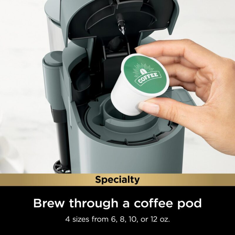 Ninja Pods and Grounds Specialty Single-Serve Coffee Maker, K-Cup Pod Compatible, Built-In Milk Frother, 6-oz. Cup to 24-oz. Travel Mug Sizes, Iced Coffee Maker, Sage Green, PB051SG - Image 3