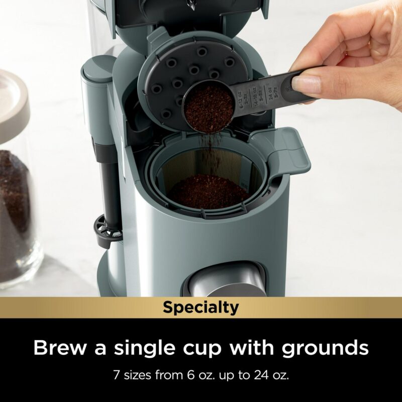 Ninja Pods and Grounds Specialty Single-Serve Coffee Maker, K-Cup Pod Compatible, Built-In Milk Frother, 6-oz. Cup to 24-oz. Travel Mug Sizes, Iced Coffee Maker, Sage Green, PB051SG - Image 2