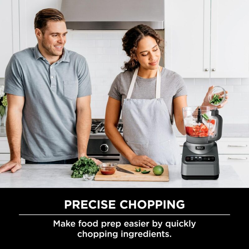Ninja Professional Food Processor, 850 Watts, 9-Cup Capacity, Auto-iQ Preset Programs, Silver - Image 9