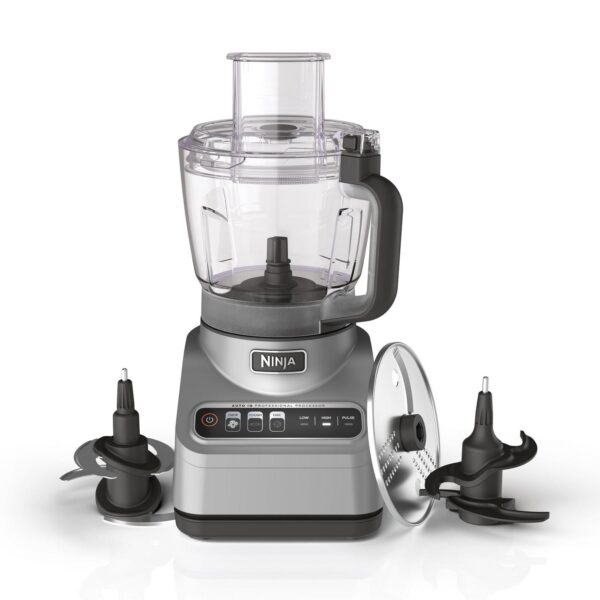 Ninja Professional Food Processor, 850 Watts, 9-Cup Capacity, Auto-iQ Preset Programs, Silver