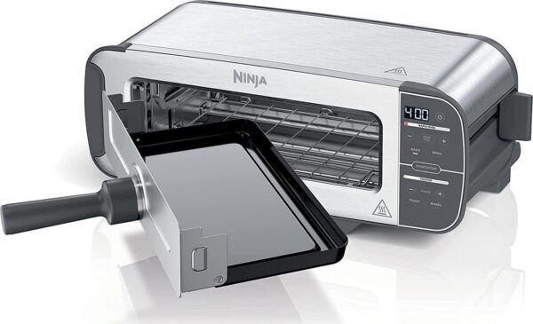 Ninja Refurbished 2-Slice Toaster, Silver with 2-in-1 Flip Functionality and Versatile functions