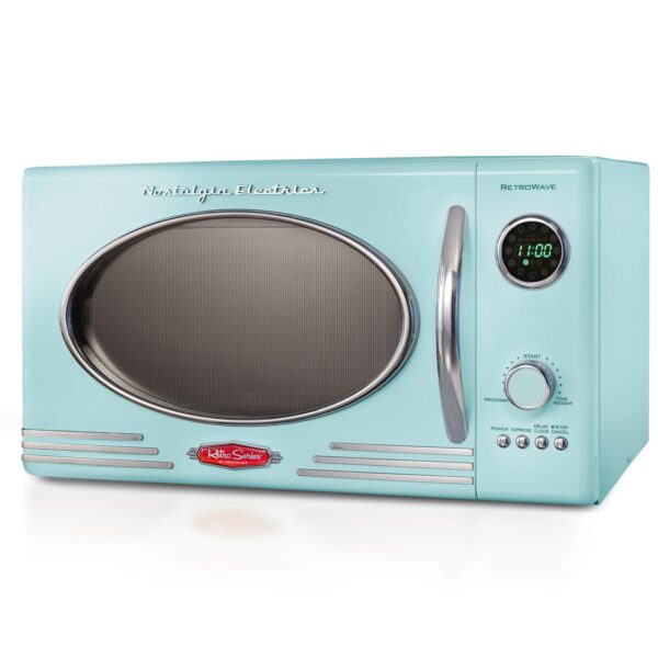 Nostalgia Electrics Retro Aqua 800-Watt Microwave Oven