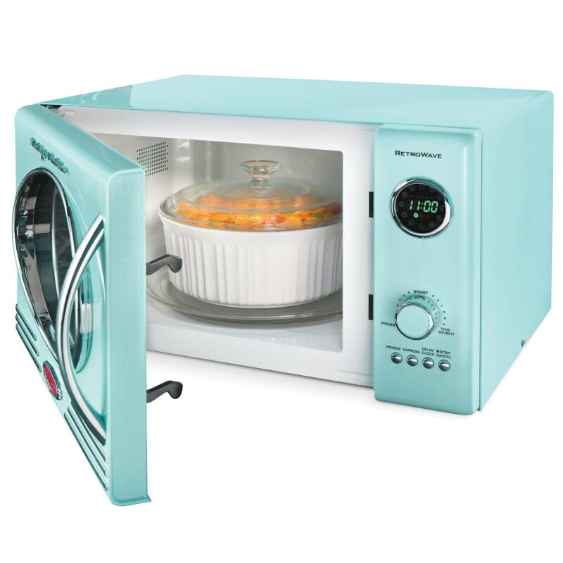 Nostalgia Electrics Retro Aqua 800-Watt Microwave Oven - Image 2