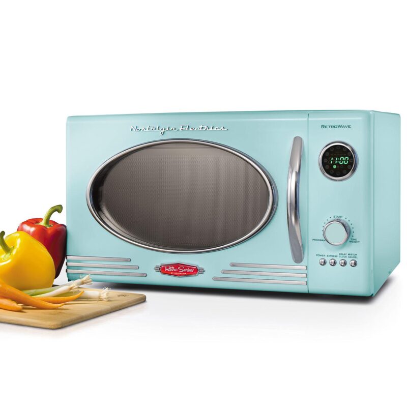 Nostalgia Electrics Retro Aqua 800-Watt Microwave Oven - Image 3